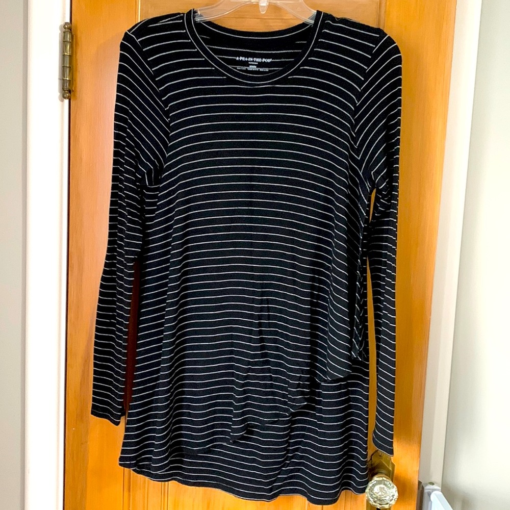 A Pea In The Pod Striped Nursing Top